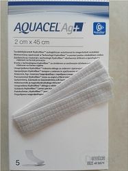 Aquacel AG+ krytie 2 x 45 cm 5 ks