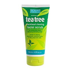 BEAUTY FORMULAS tea tree Pleťový scrub na čierne bodky 150 ml