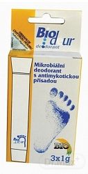 BIODEUR Múdra huba dezodorant prášok 3 x 1 g