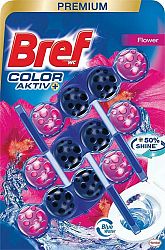 Bref Power Aktiv tuhý WC blok Fresh Flowers 3 x 50 g