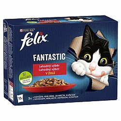 FELIX Fantastic Multipack 6(12x85g) kura/hovädzie/králik/jahňacie v želé