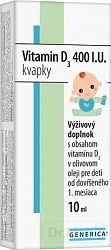 Generica Vitamin D3 400 I.U. kvapky 10 ml