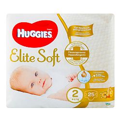 HUGGIES Elite Soft 2 4-6 kg 25 ks