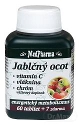 MedPharma jablčný ocot + vláknina + chróm 67 tabliet