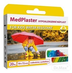 MedPlaster Náplasť water resistant 19x72 mm s vankúšikom 20 ks