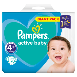 Pampers Active Baby 4+ 70 ks