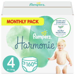 PAMPERS HARMONIE VEĽKOSŤ 4, 160KS 9-14KG