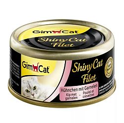 Shiny cat CHICKEN Fillet s krevetou v kuracom vývare 70 g