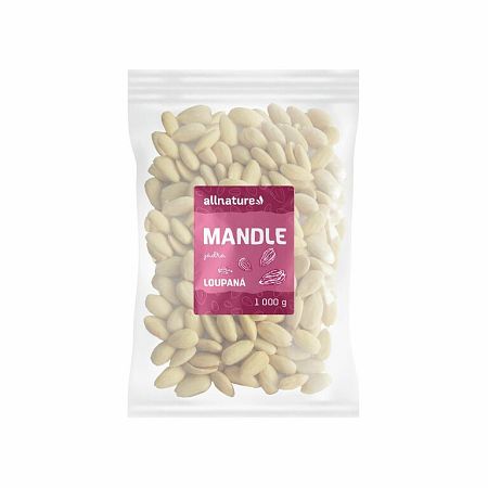 Allnature Mandle jádra natural loupané 1000 g