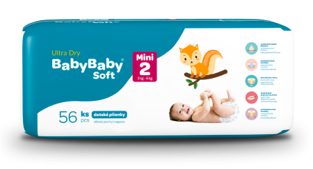 BabyBaby Soft Ultra-Dry Mini 56 ks