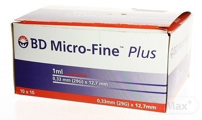 BD Micro FINE INZULÍNOVA STRIEKAČKA U-100 s integrovanou ihlou 29G objem 1 ml 10 x 10 ks