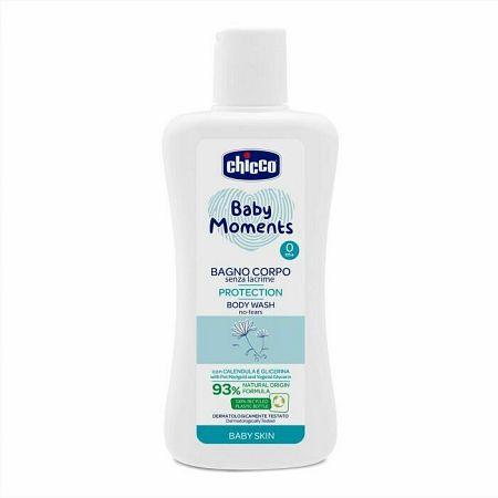 CHICCO Šampón na telo Baby Moments Protection 93 % prírodných zložiek 200 ml