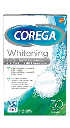 Corega Whitening tabs 30 ks