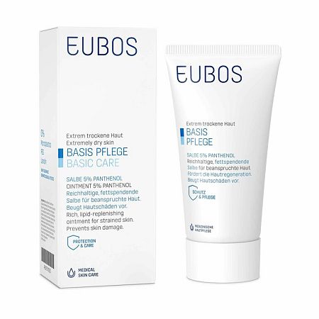 EUBOS Basic Skin Care regeneračná masť pre veľmi suchú pokožku (With Camomile, Panthenol, Allantoin and Lipids) 75 ml