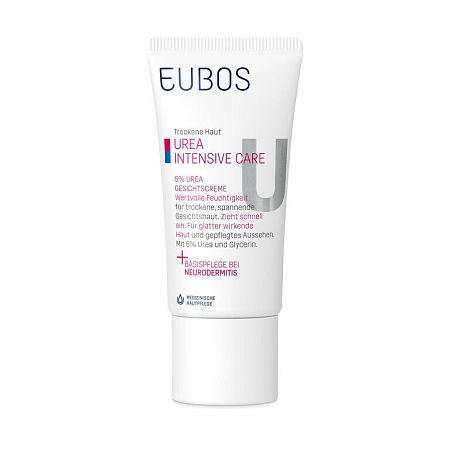 Eubos Urea intenzívny hydratačný krém na tvár Without Perfume Paraben PEG Lanolin and Mineral Oil 50 ml