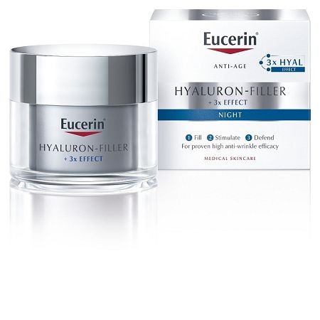 Eucerin Hyaluron Filler nočný krém proti vráskam 50 ml