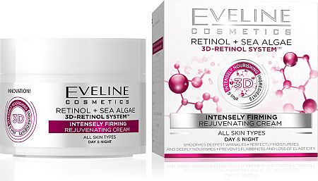 Eveline 3d Retinol System spevňujúci pleťový krém deň/noc 50 ml