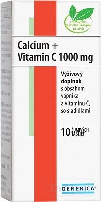 Generica Calcium + Vitamin C 1000mg 10 šumivých tabliet