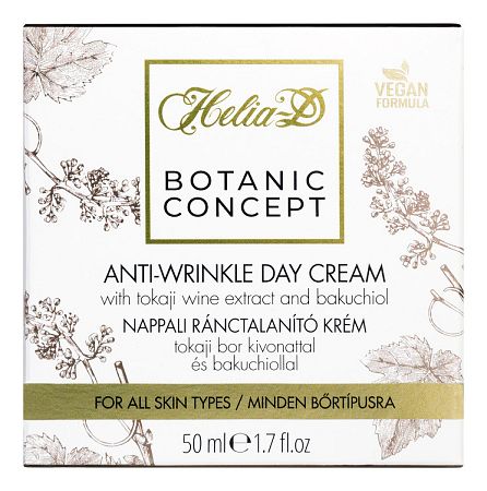 Helia-D Botanic Concept Denný krém proti vráskam s tokajským vínnym extraktom a Bakuchiolom 50 ml