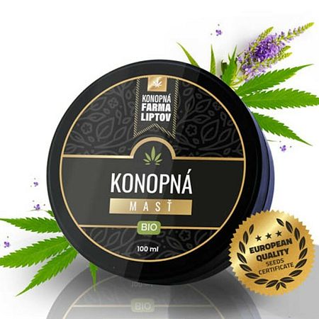 Konopná farma Liptov Konopná masť čistá Premium 100 ml