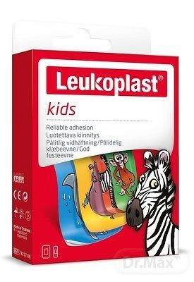 LEUKOPLAST KIDS náplasť na rany, 2 veľkosti, (inov.2020/2021) 12 ks