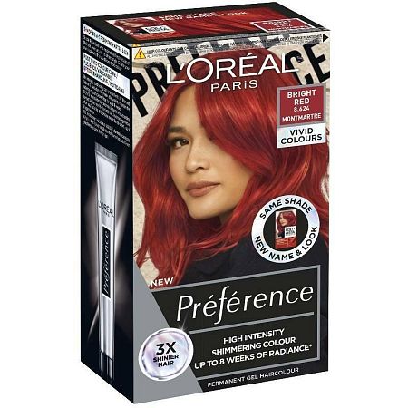 Loréal Préférence farba na vlasy 8.624 Bright Red