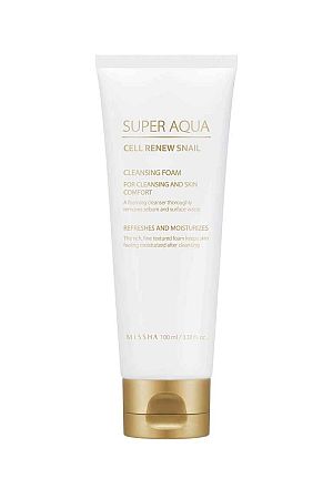 Missha Super Aqua Cell Renew Snail Cleansing Foam 100 ml