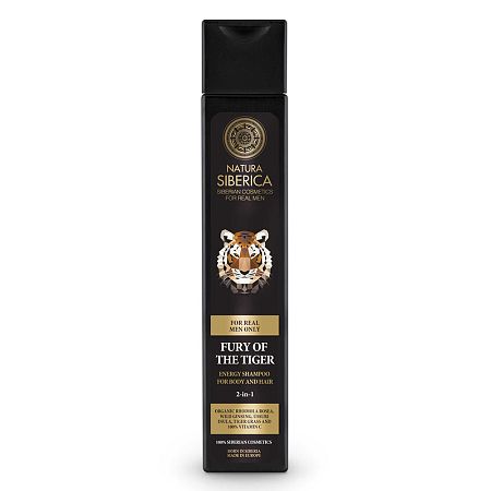 Natura Siberica Men energizujúci šampón na vlasy a telo Fury of the Tiger 250 ml