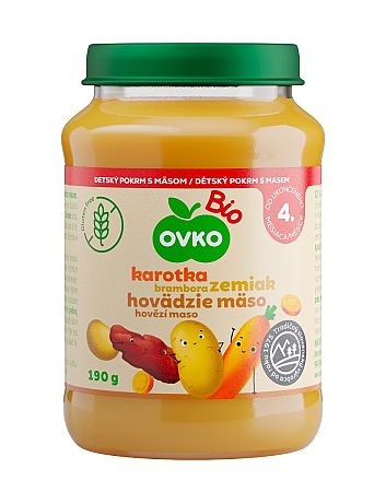 OVKO Bio Príkrm Karotka Zemiak Hovädzie