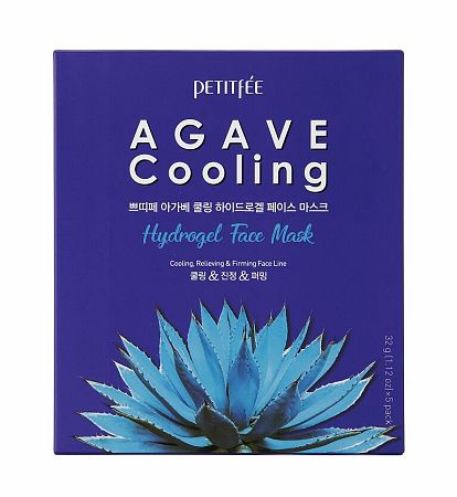 Petitfee & Koelf Agave Cooling Hydrogel Face Mask Chladiaca hydrogélová textílna maska 5 x 32 g