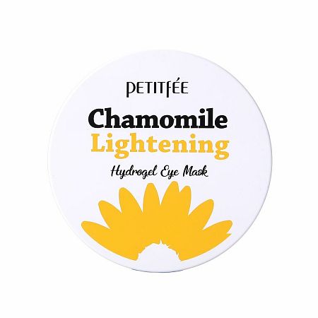 Petitfee & Koelf Chamomile Lightening Hydrogel Eye Mask Harmančeková hydrogélová rozjasňujúca maska na oči 60 x 84 g