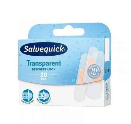 SALVEQUICK Náplasť Transparent 20 ks