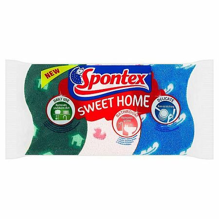 Spontex Sweet Home viskózne špongie 3 ks