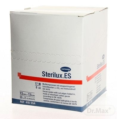 Sterilux Gáza kompr.ster. 7,5 x 7,5 cm 8vrs. 25 x 2 ks