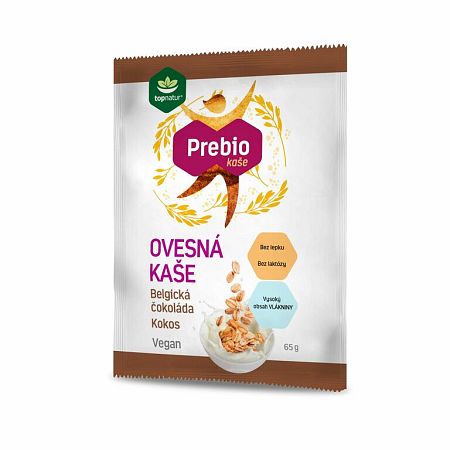 Topnatur Prebio ovesná kaše Belgic.čoko.&kokos 65 g