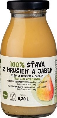 Zdravo 100% ovocné a zeleninové šťavy 100% hruškovo jablková šťava 200 ml